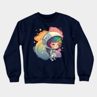 Space Explorer - Chibi Girl Crewneck Sweatshirt